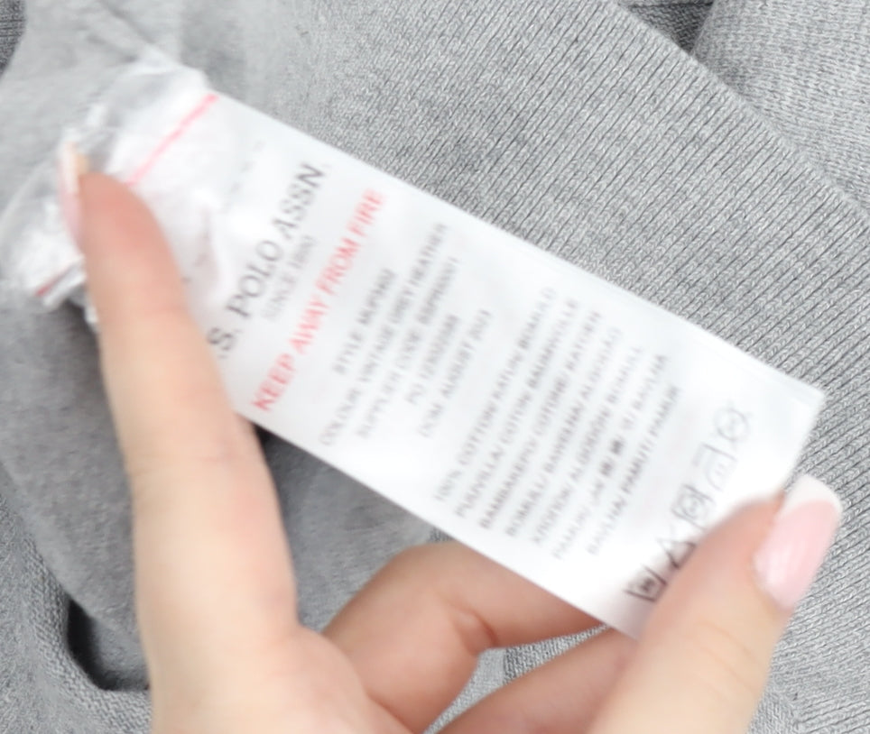 U.S. Polo Assn. Men's Grey Cotton Short Sleeve Polo Shirt L