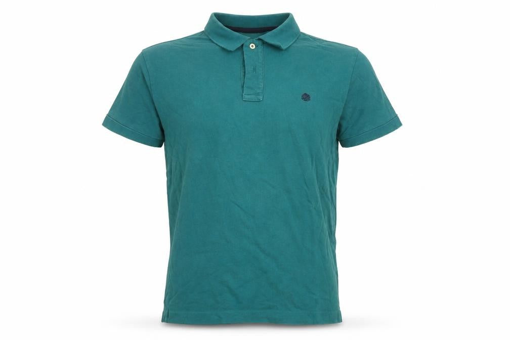 Springfield Men's Green Cotton Polo Shirt L Casual Short Sleeve