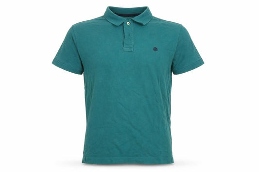 Springfield Men's Green Cotton Polo Shirt L Casual Short Sleeve