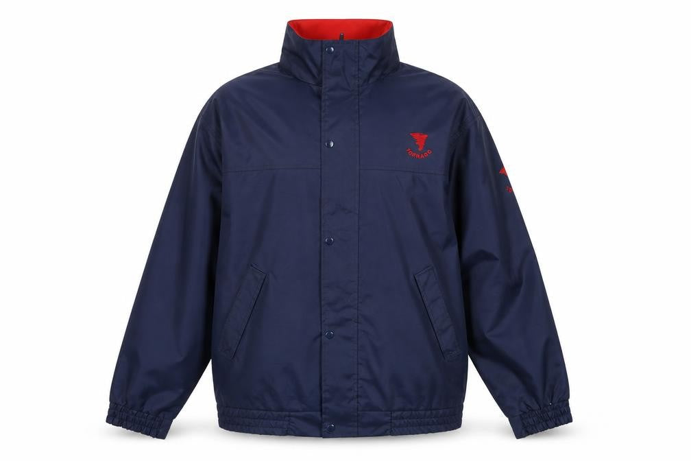 Tornado Men's Blue M Windbreaker Jacket with Logo and Zip Fastening