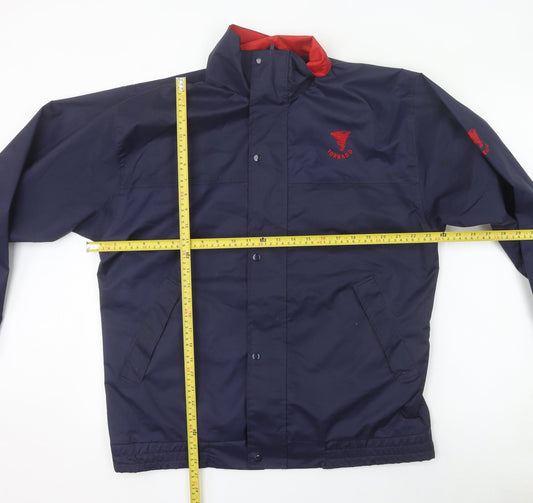 Tornado Men's Blue M Windbreaker Jacket with Logo and Zip Fastening