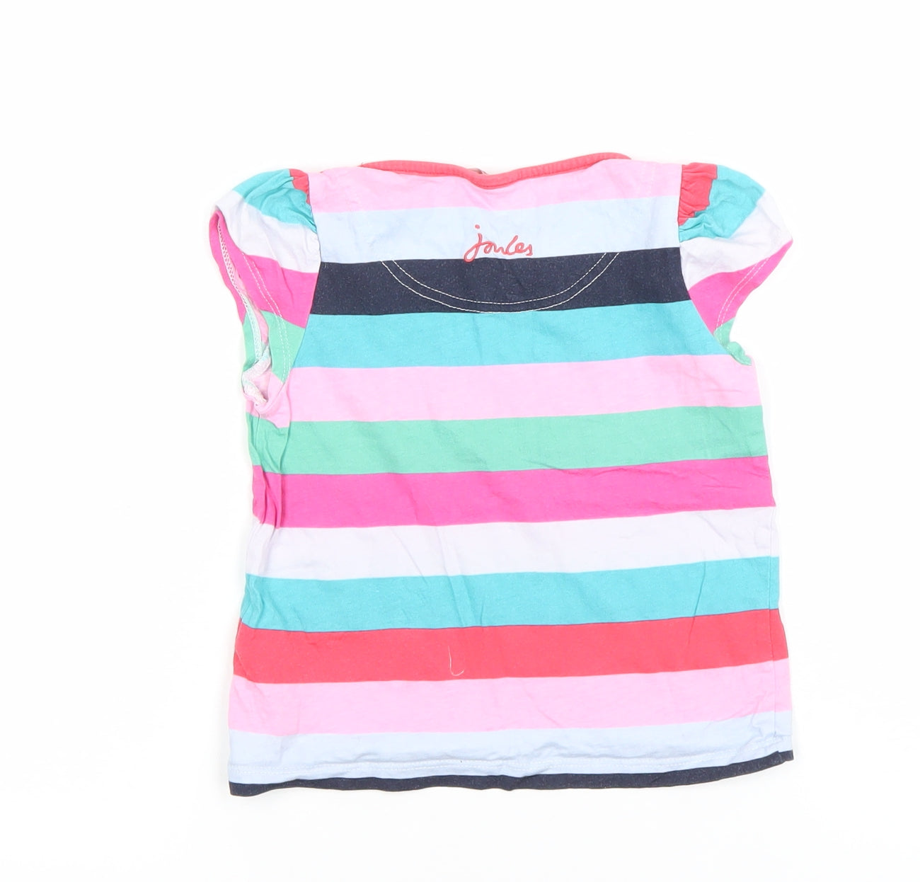 Joules Girls Multicoloured Striped Cotton Short Sleeve T-Shirt 4-5 Years