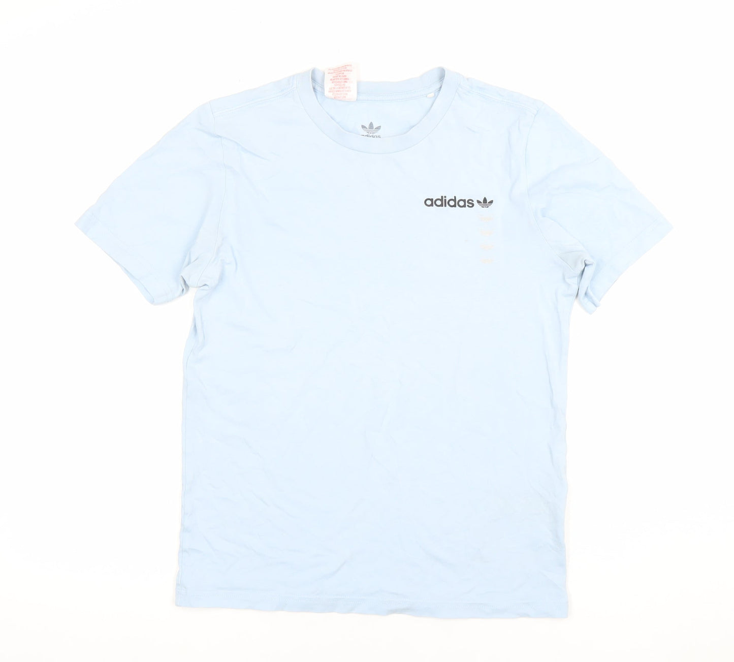 Adidas Boys Blue Logo Cotton T-Shirt 11-12 Years Regular Fit Short Sleeve