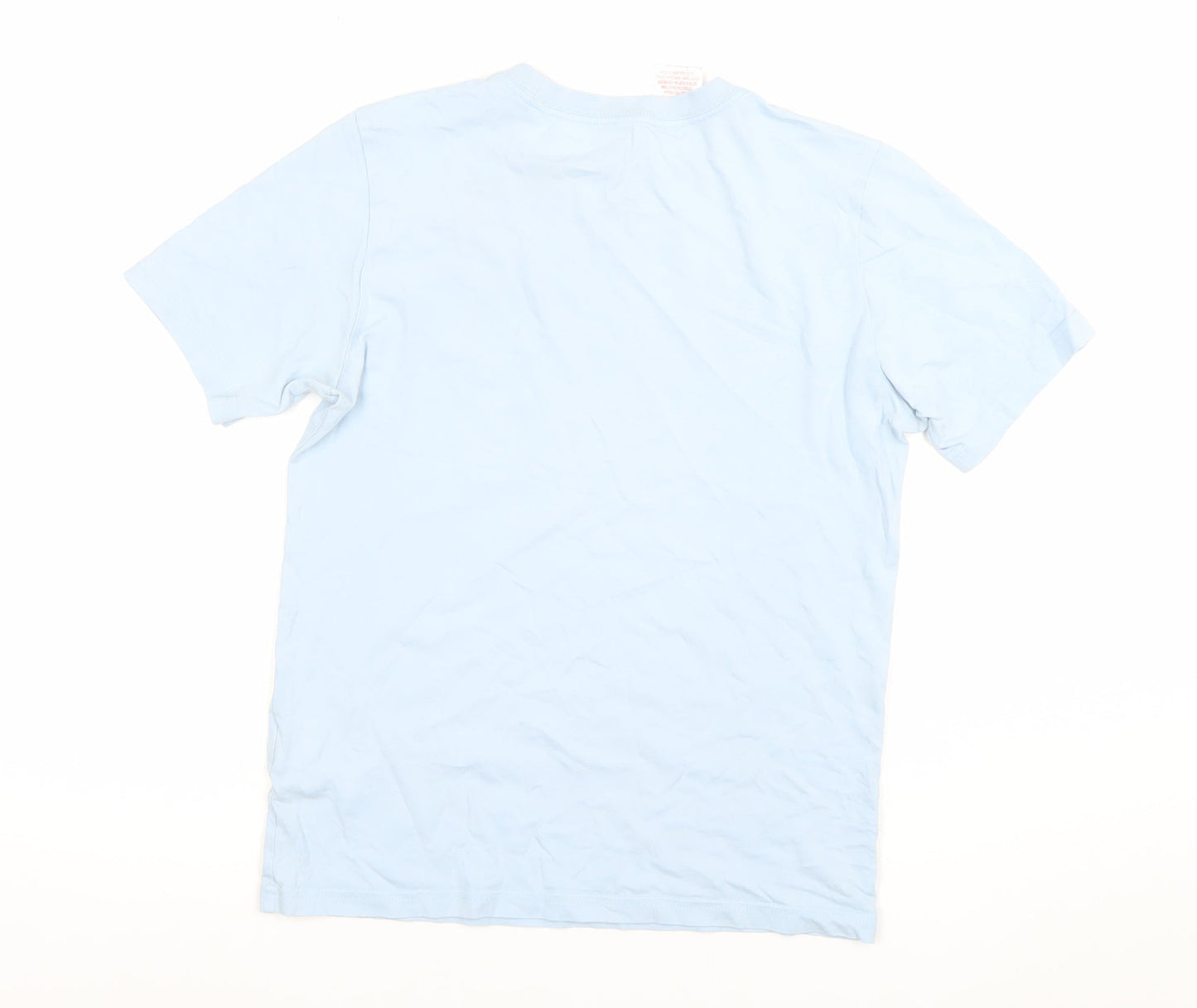 Adidas Boys Blue Logo Cotton T-Shirt 11-12 Years Regular Fit Short Sleeve