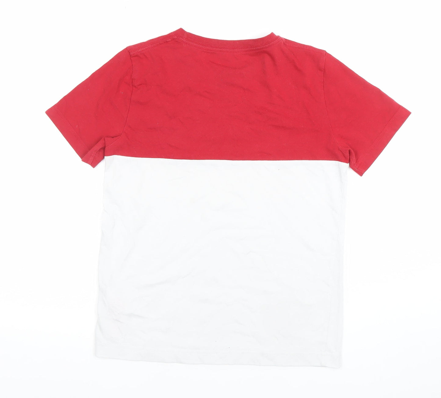 Jordan Boys Red White Colourblock T-Shirt 10-12 Years Sportswear
