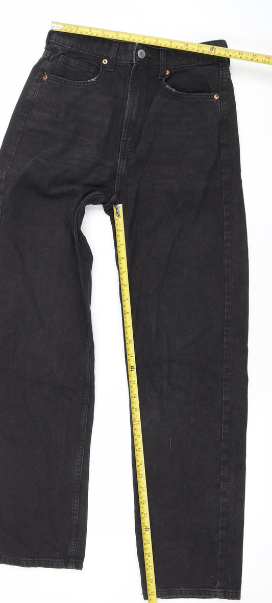 &Denim Womens Black 90s Straight High Waist Jeans Size 8