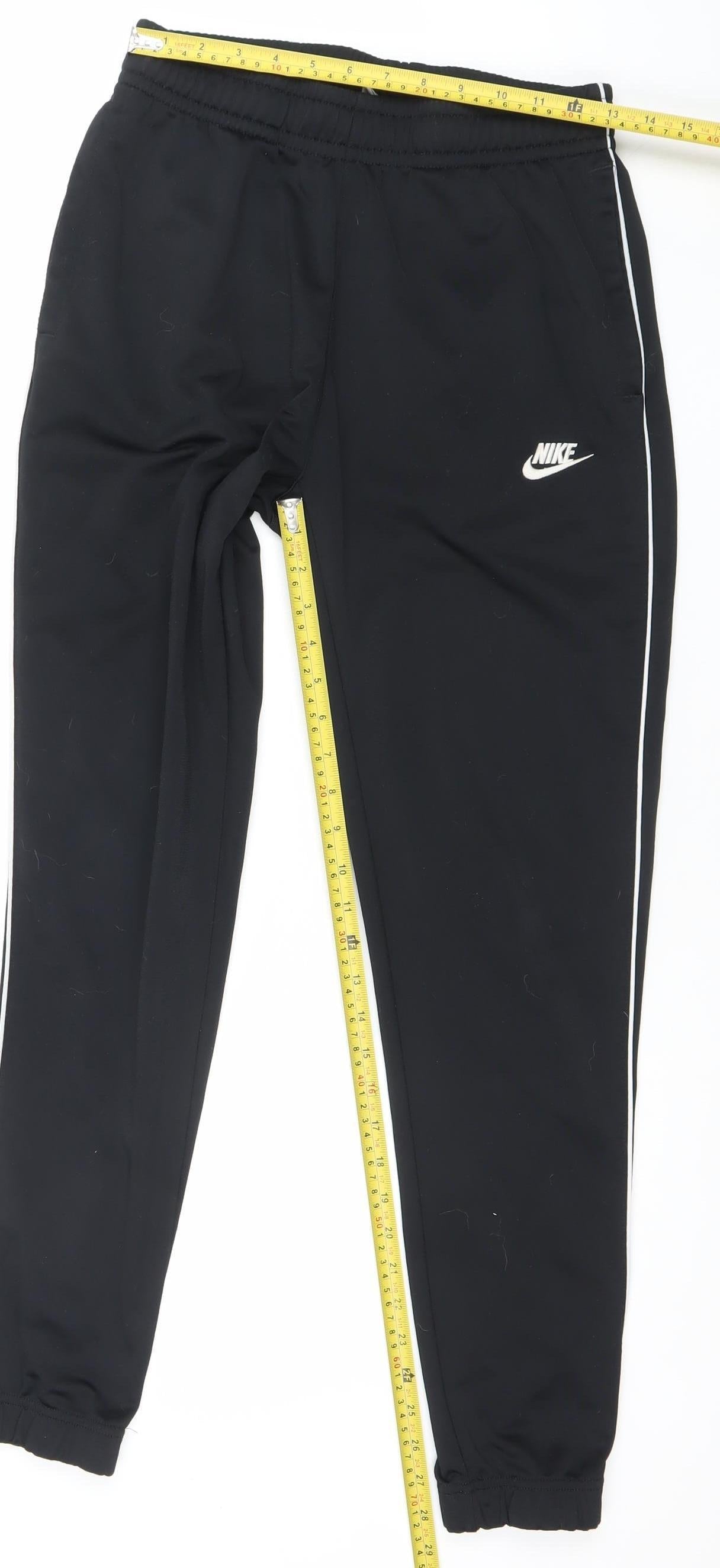 Nike Men's Black Small Polyester Jogger Track Pants Activewear