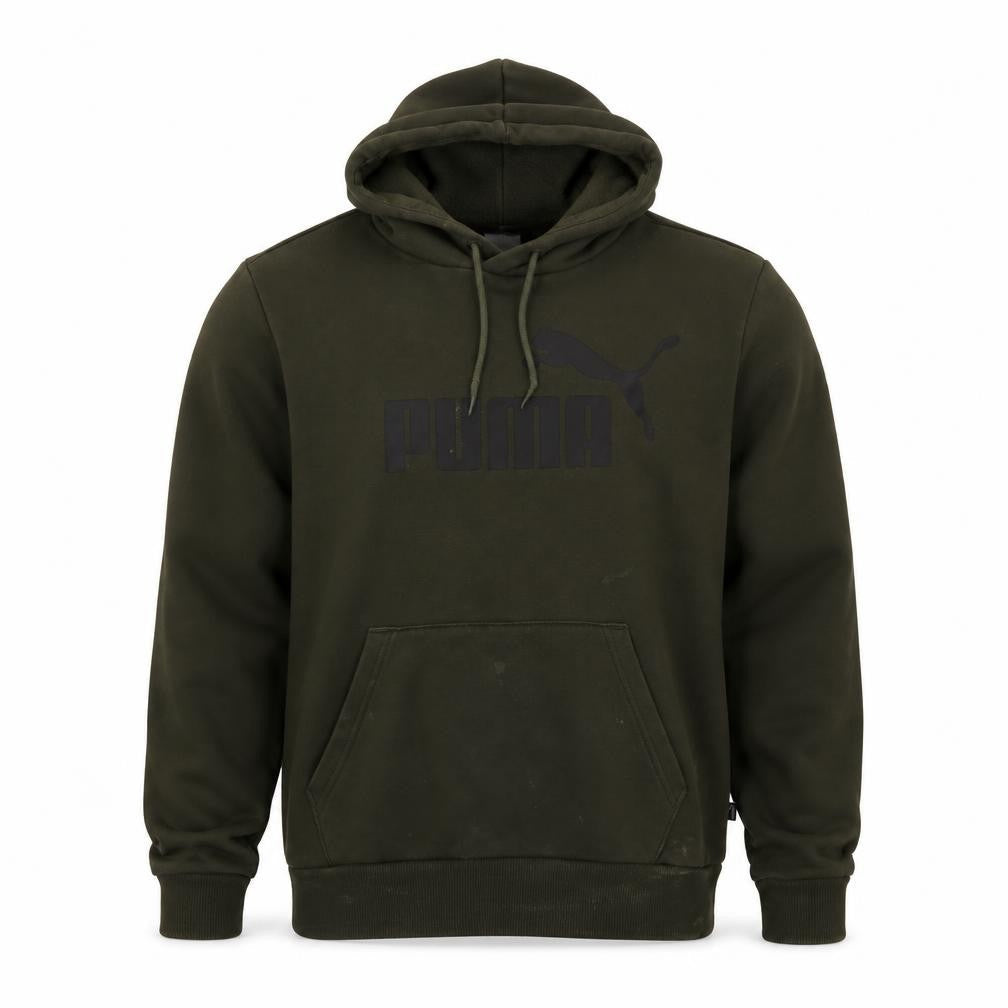 Mens UK S Regular PUMA Green Pullover Hoodie