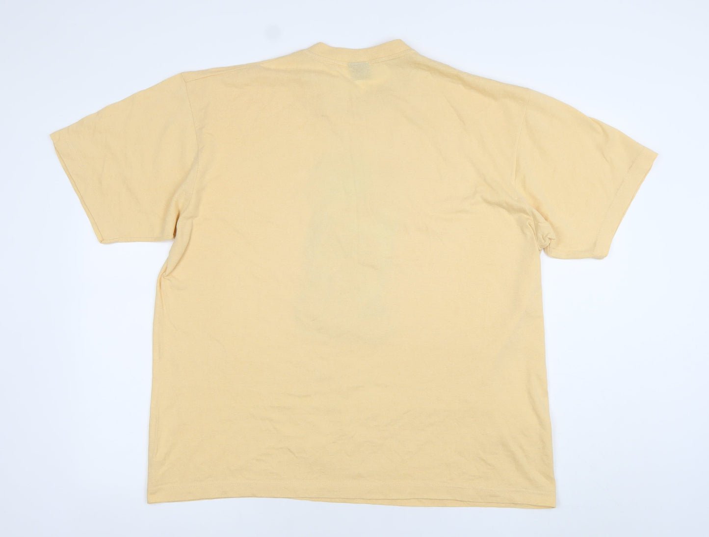 Native World Men’s Beige Cartoon Skateboard Graphic T-Shirt 2XL Vintage