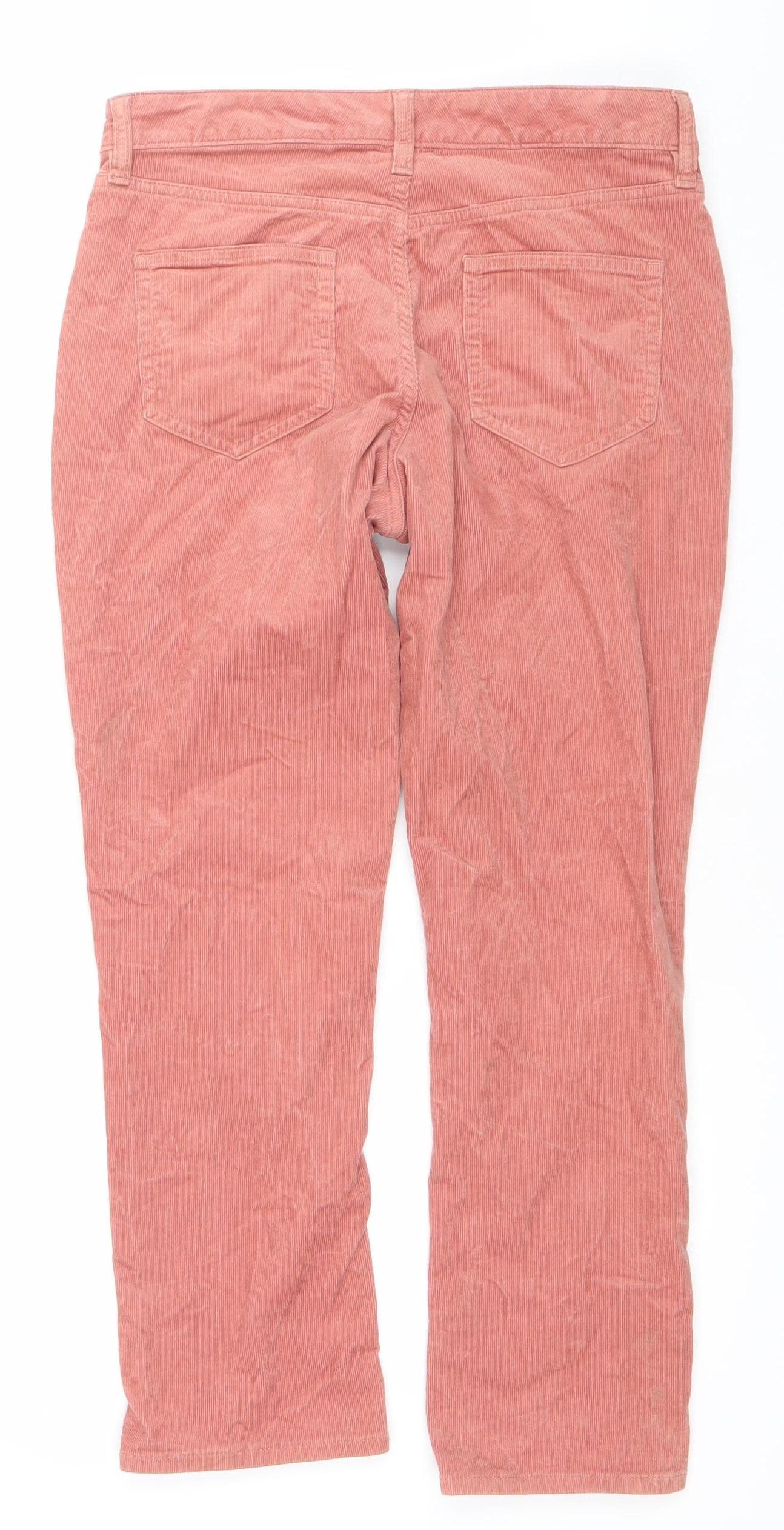 Lands' End Women's Pink Petite Corduroy Chino Trousers Size 12
