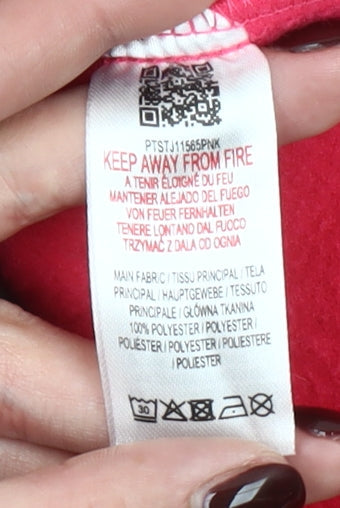 Peter Storm Girls Pink Fleece Full Zip Jacket 7-8 Years Lightweight Outdoor