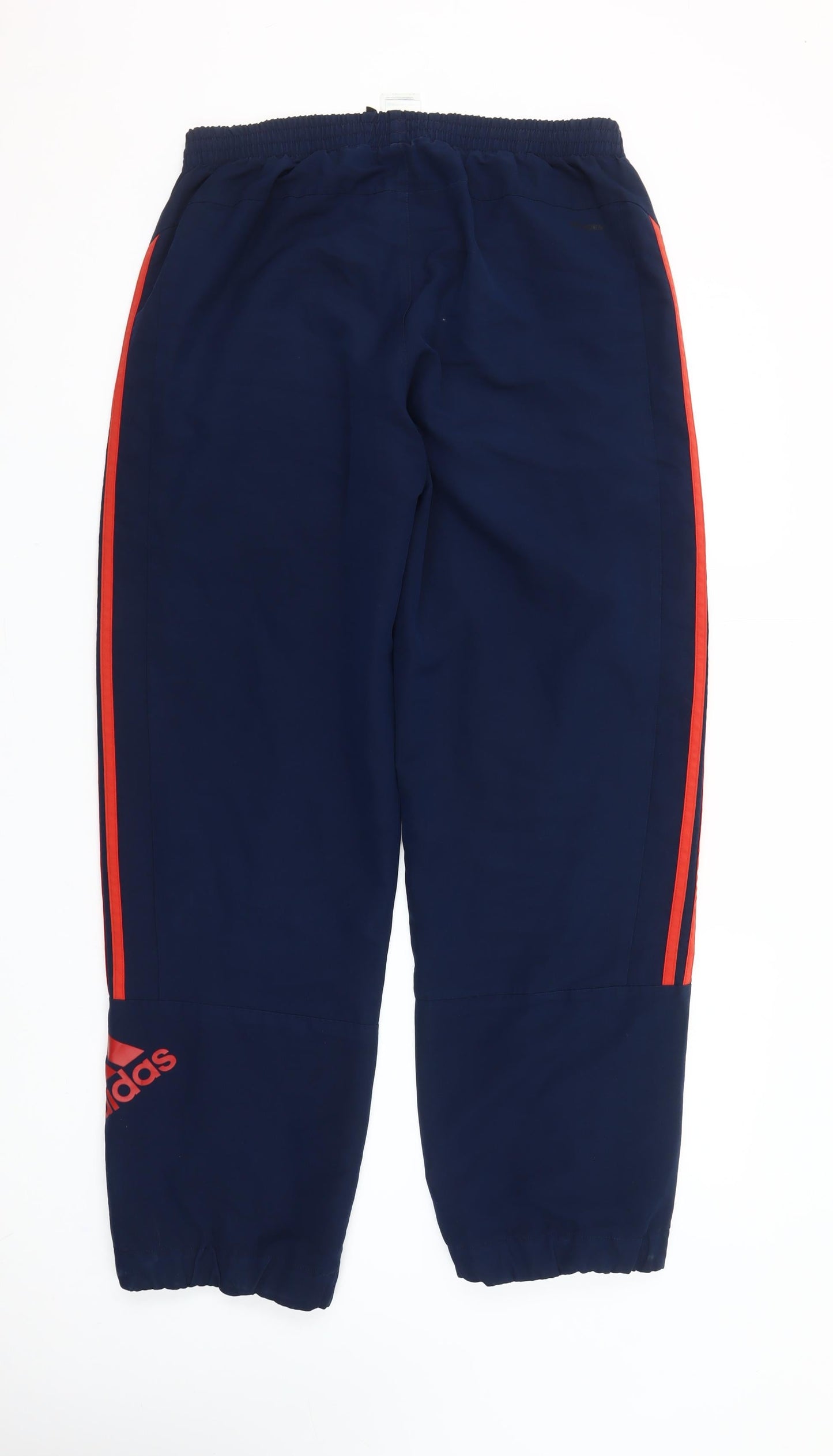 Adidas Men Blue L Jogger Trousers with Red Stripes