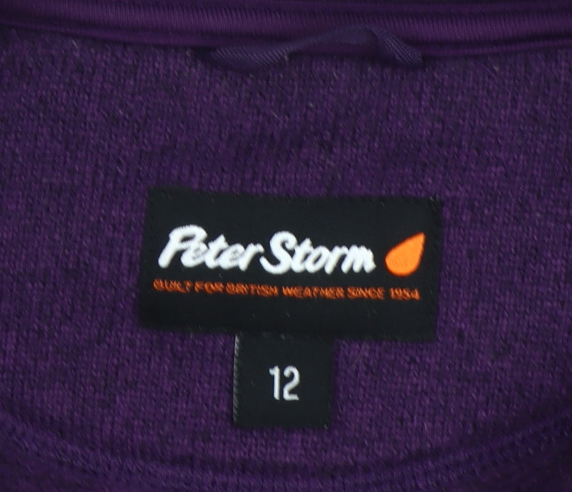 Peter Storm Womens Purple Fleece Full Zip Jacket Size 12