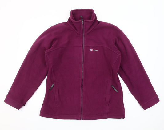 Berghaus Women’s Purple Fleece Full Zip Mid-Length Jacket Size 14