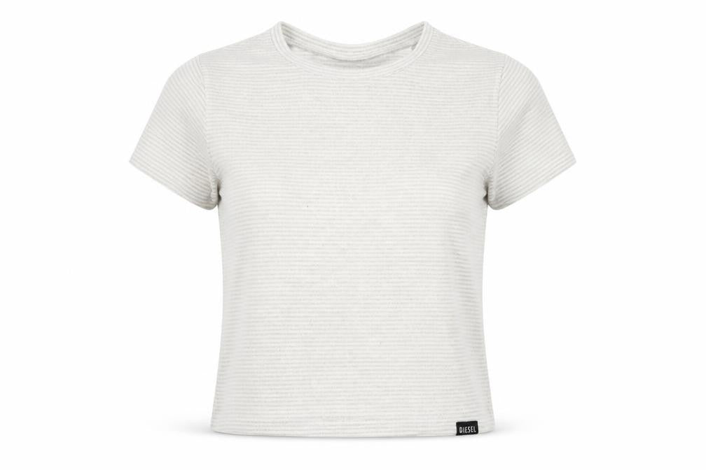 Womens UK Size S Diesel Ivory Polyester Blend T-Shirt