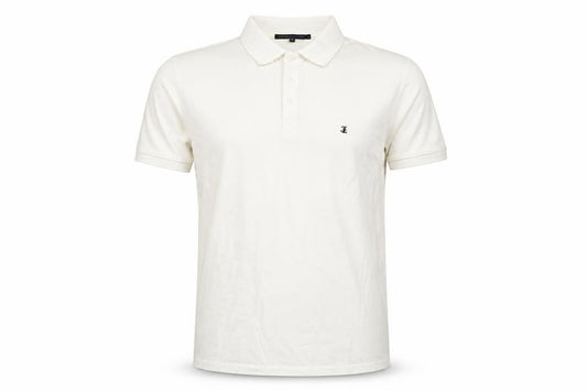 French Connection Men's Ivory Cotton Polo Shirt Size L