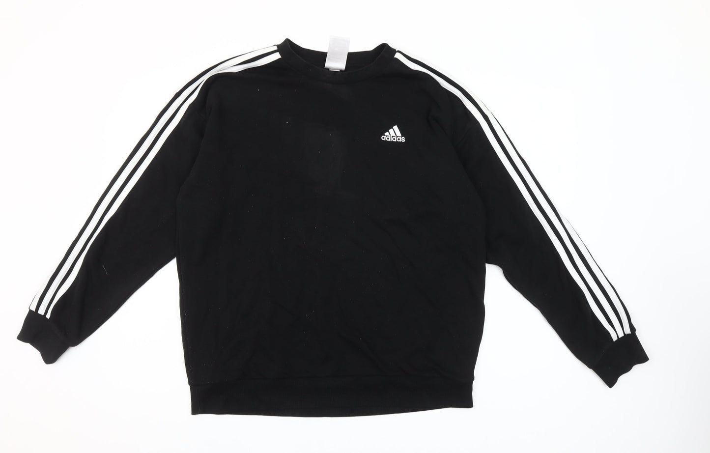 Adidas Women's Black Crew Neck Pullover Sweatshirt Size S 8-10