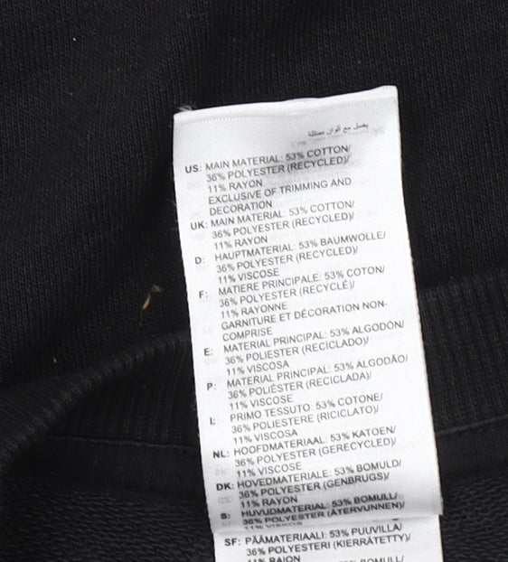 Adidas Women's Black Crew Neck Pullover Sweatshirt Size S 8-10