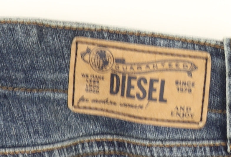 Diesel Boys Blue Straight Stretch Jeans 8 Years Medium Wash