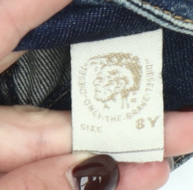 Diesel Boys Blue Straight Stretch Jeans 8 Years Medium Wash