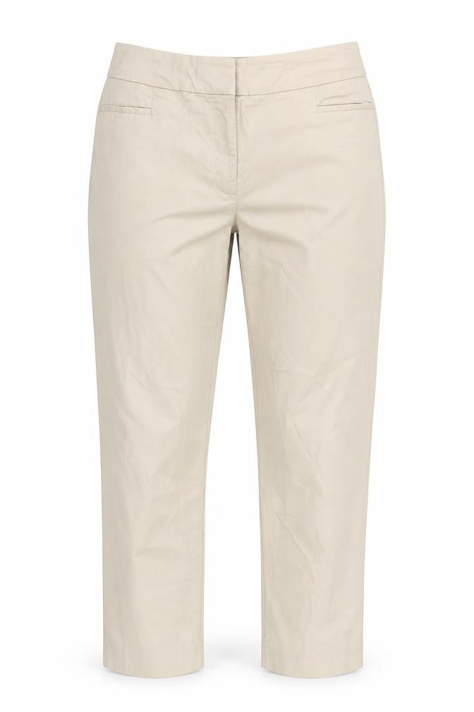 Ann Taylor Women’s Beige Chino Slim Fit Stretch Trousers Size 8