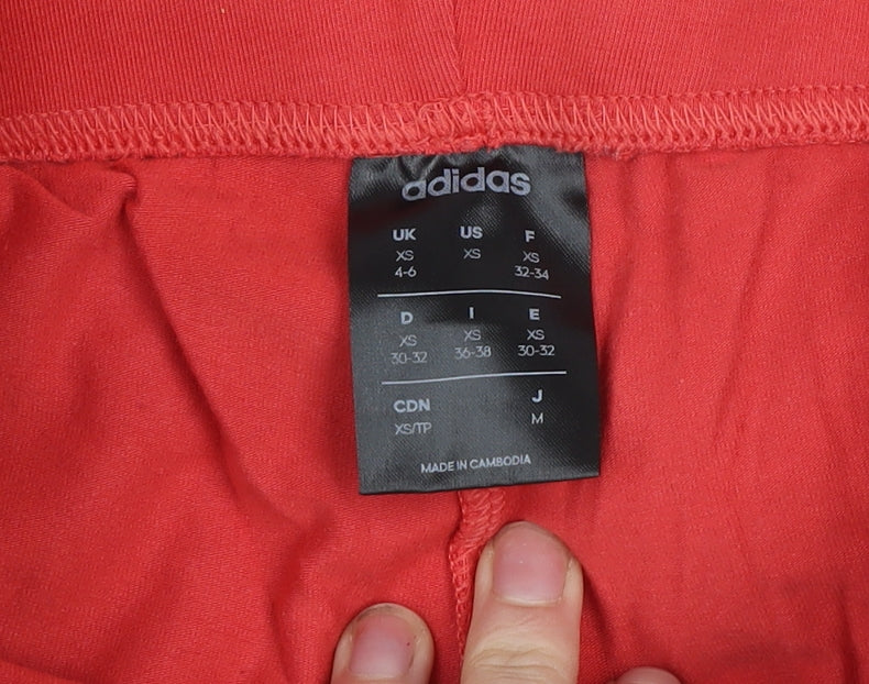 Adidas Women's Red XS Leggings Slim Fit Elastic Waist Activewear