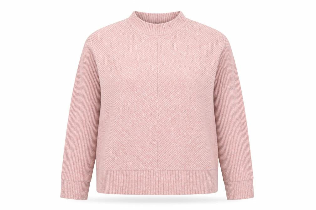 Dunnes Womens Pink Mock Neck Knit Jumper Size S
