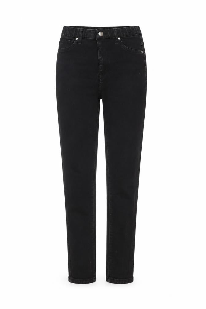 Front view of Gallery women’s black skinny jeans uk 10 stretch denim mid rise