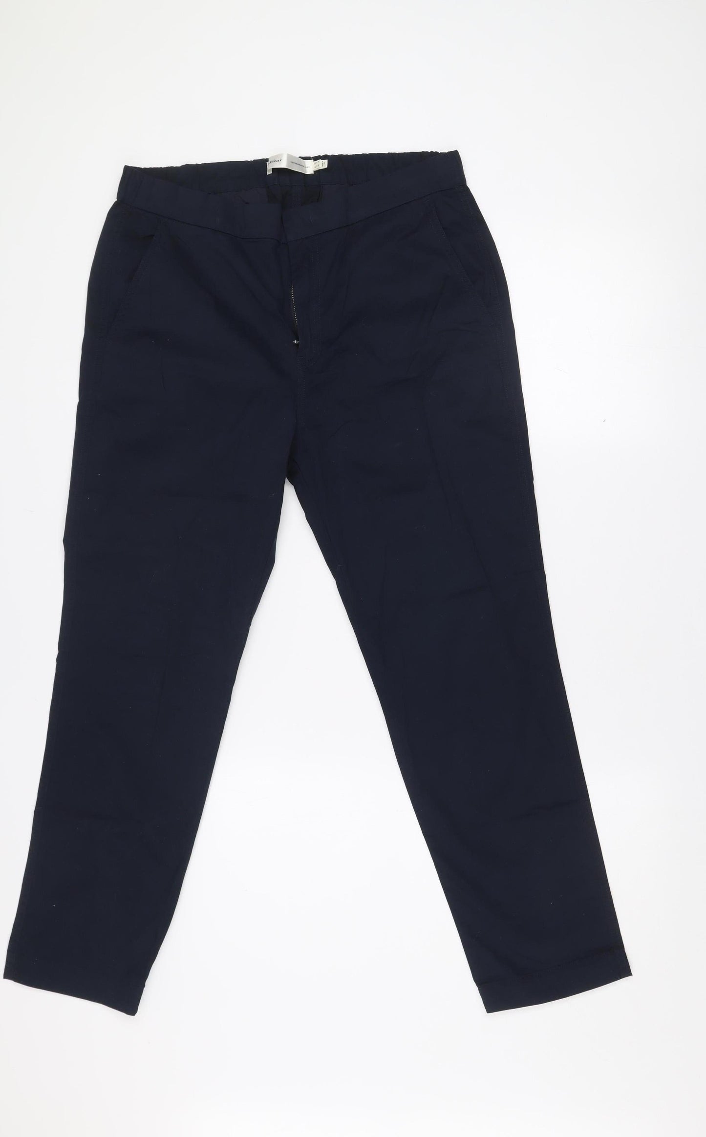 InWear Women’s Blue Chino Trousers UK 12 Cotton Stretch Straight Leg
