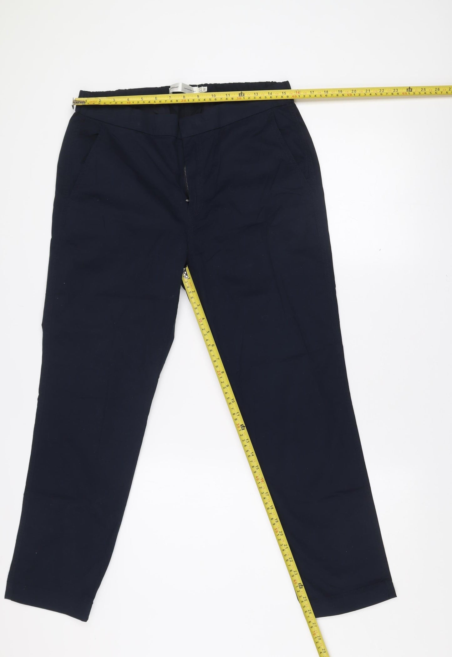 InWear Women’s Blue Chino Trousers UK 12 Cotton Stretch Straight Leg