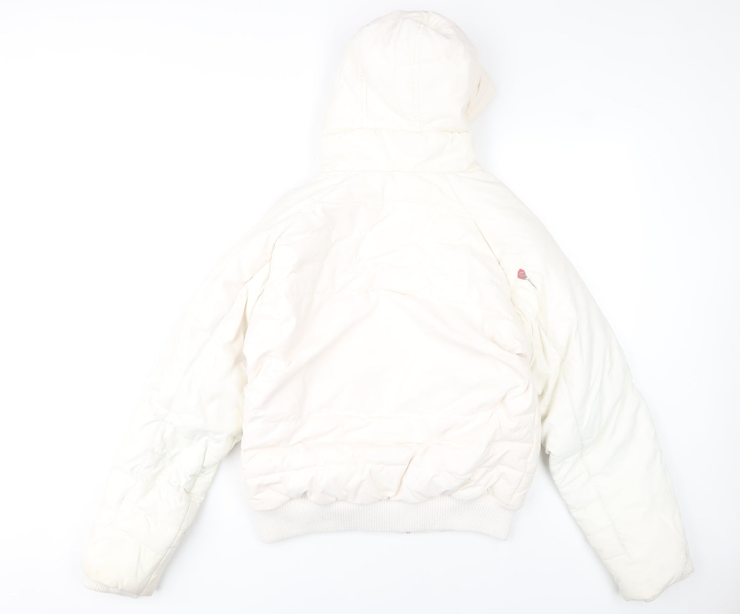 Helly Hansen Women's White Hooded Puffer Jacket L Winter Down Coat