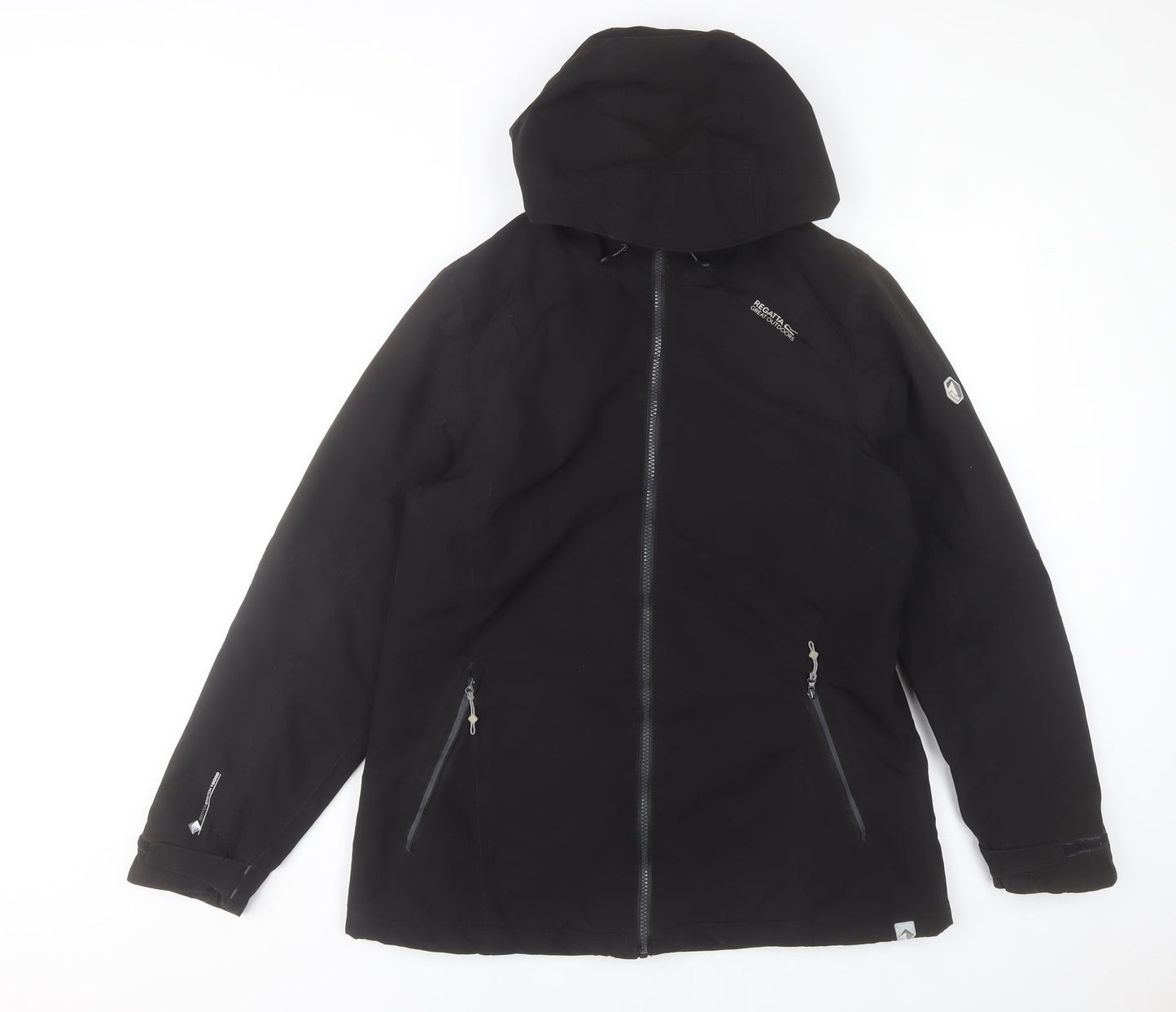 Regatta Women's Black Waterproof Softshell Hooded Jacket Size 14