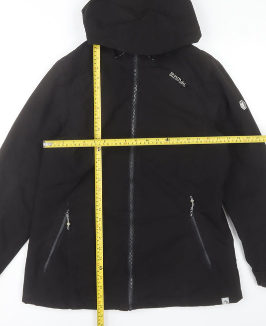 Regatta Women's Black Waterproof Softshell Hooded Jacket Size 14
