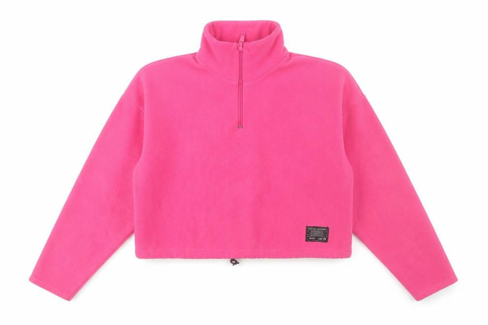 Urban Outfitters Women’s Pink Fleece 1/4 Zip Pullover Sweatshirt S