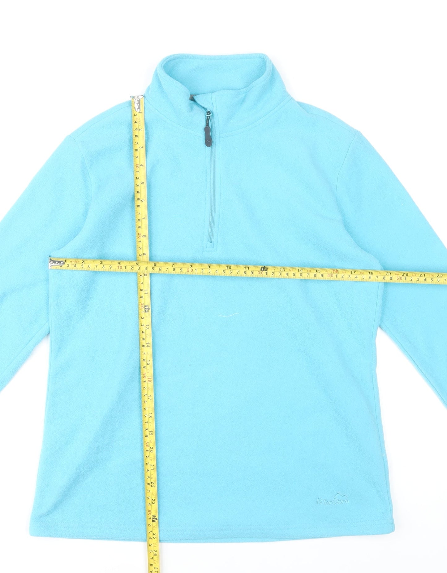 Peter Storm Women Blue Fleece Pullover Sweatshirt Size 14 Long Sleeve