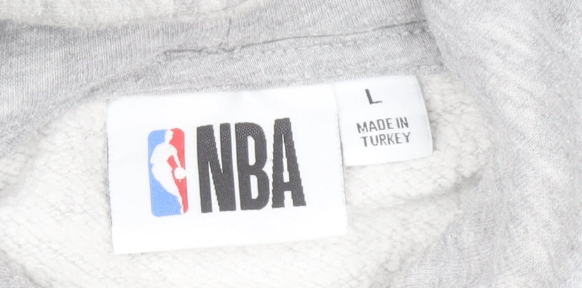 NBA Los Angeles Lakers Grey Pullover Hoodie Mens L James 23 Sports Fleece