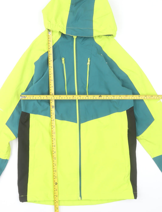 Regatta Boys Green & Yellow Hooded Waterproof Windbreaker Jacket 15-16 Years