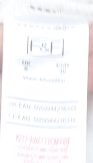 Marks and Spencer Womens Beige Striped Linen Paperbag Tapered Trousers Size 10