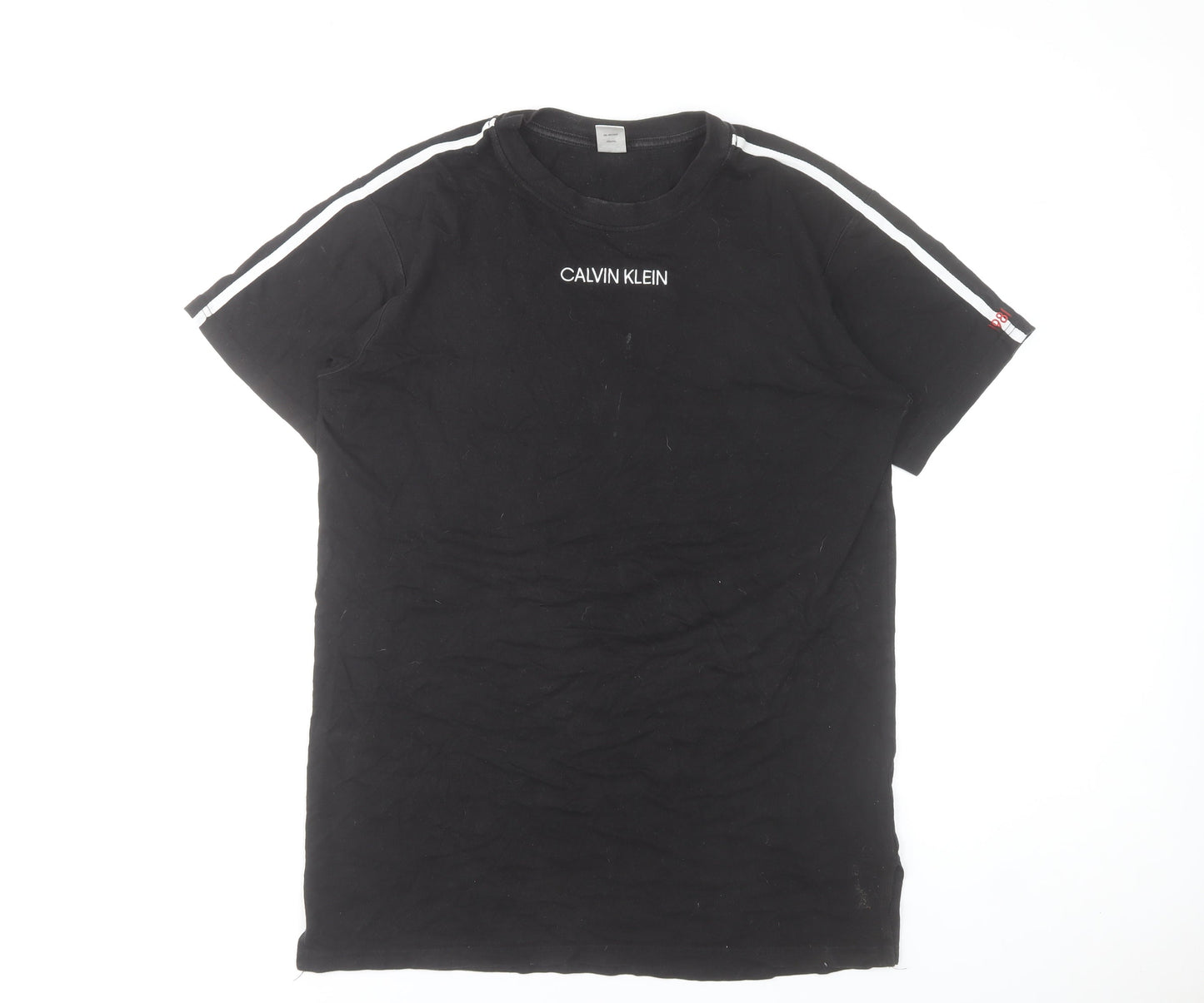 Calvin Klein Men's Black Cotton Crew Neck Short Sleeve T-Shirt Size S