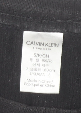 Calvin Klein Men's Black Cotton Crew Neck Short Sleeve T-Shirt Size S
