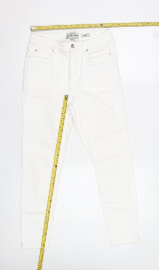 New Look Women White Skinny Lift & Shape Jeans Size 12