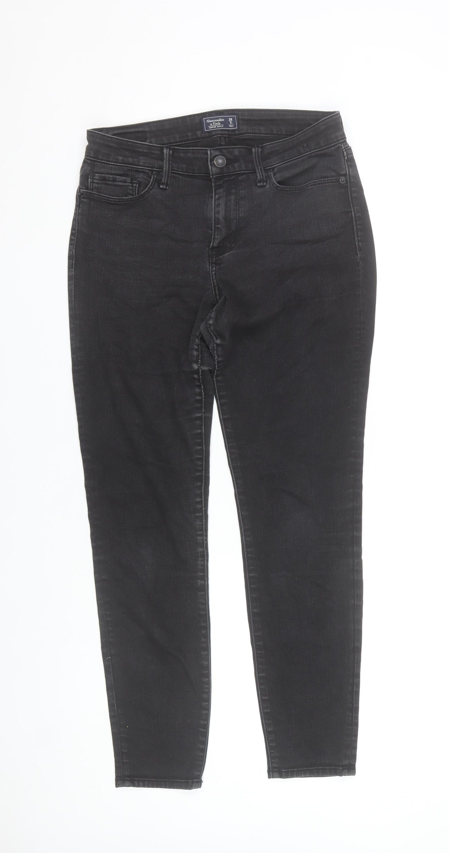 Abercrombie & Fitch Womens Black Harper Ankle Jeans Size 8 Slim Fit