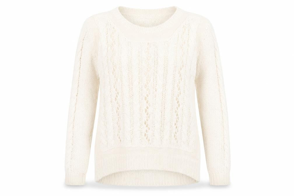 MHL Women’s Ivory Cable-Knit Jumper Size S Acrylic Blend