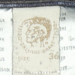 Diesel Men's Blue Straight Fit Stretch Denim Jeans Size 36