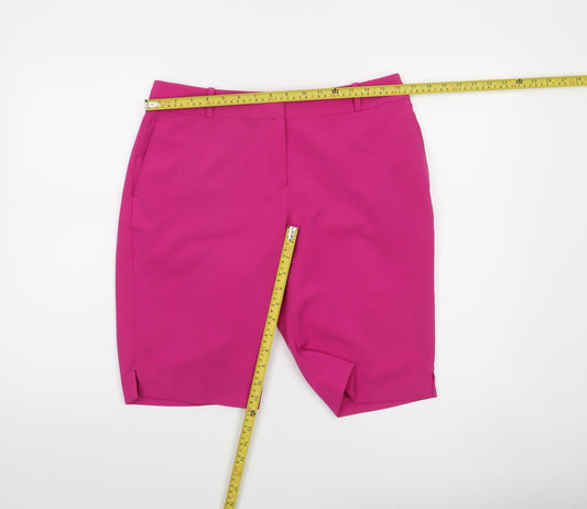 Fairway & Greene Women's Pink Bermuda Golf Shorts Size 8 Stretch