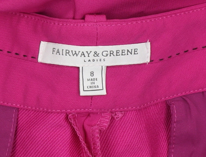 Fairway & Greene Women's Pink Bermuda Golf Shorts Size 8 Stretch