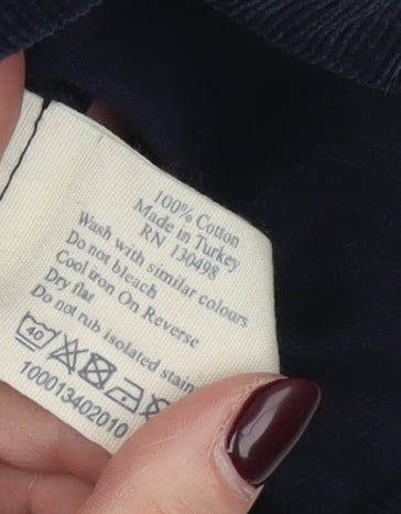 Jack Wills Women Blue Corduroy Pinafore Dress Size 8