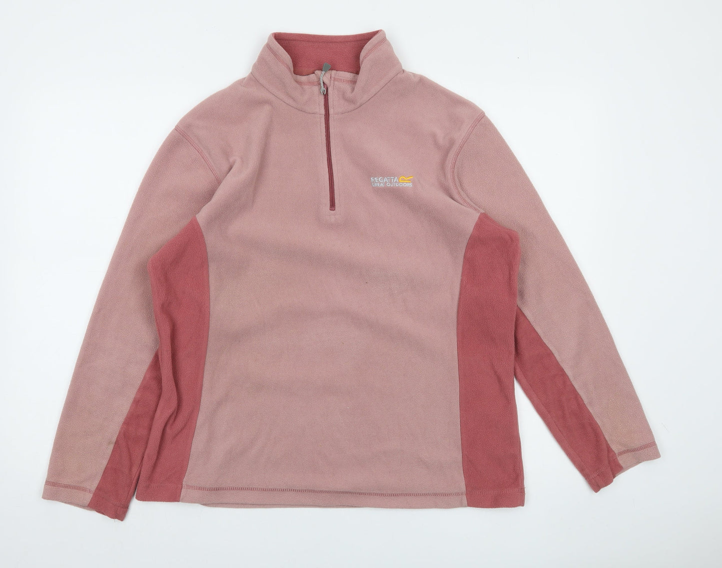 Regatta Womens Pink 1/2 Zip Fleece Sweatshirt UK14 Polyester Outdoor