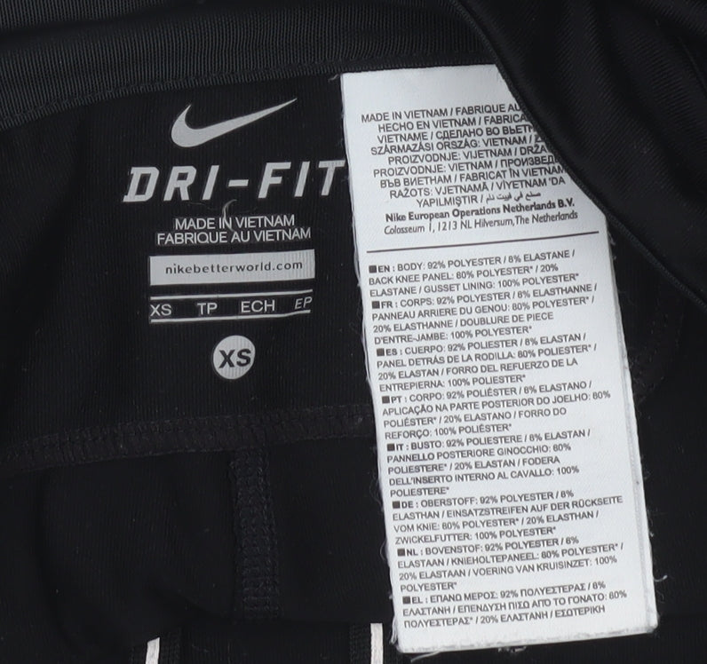 Nike Women's Black Dri-FIT XS Leggings Running Training Tights
