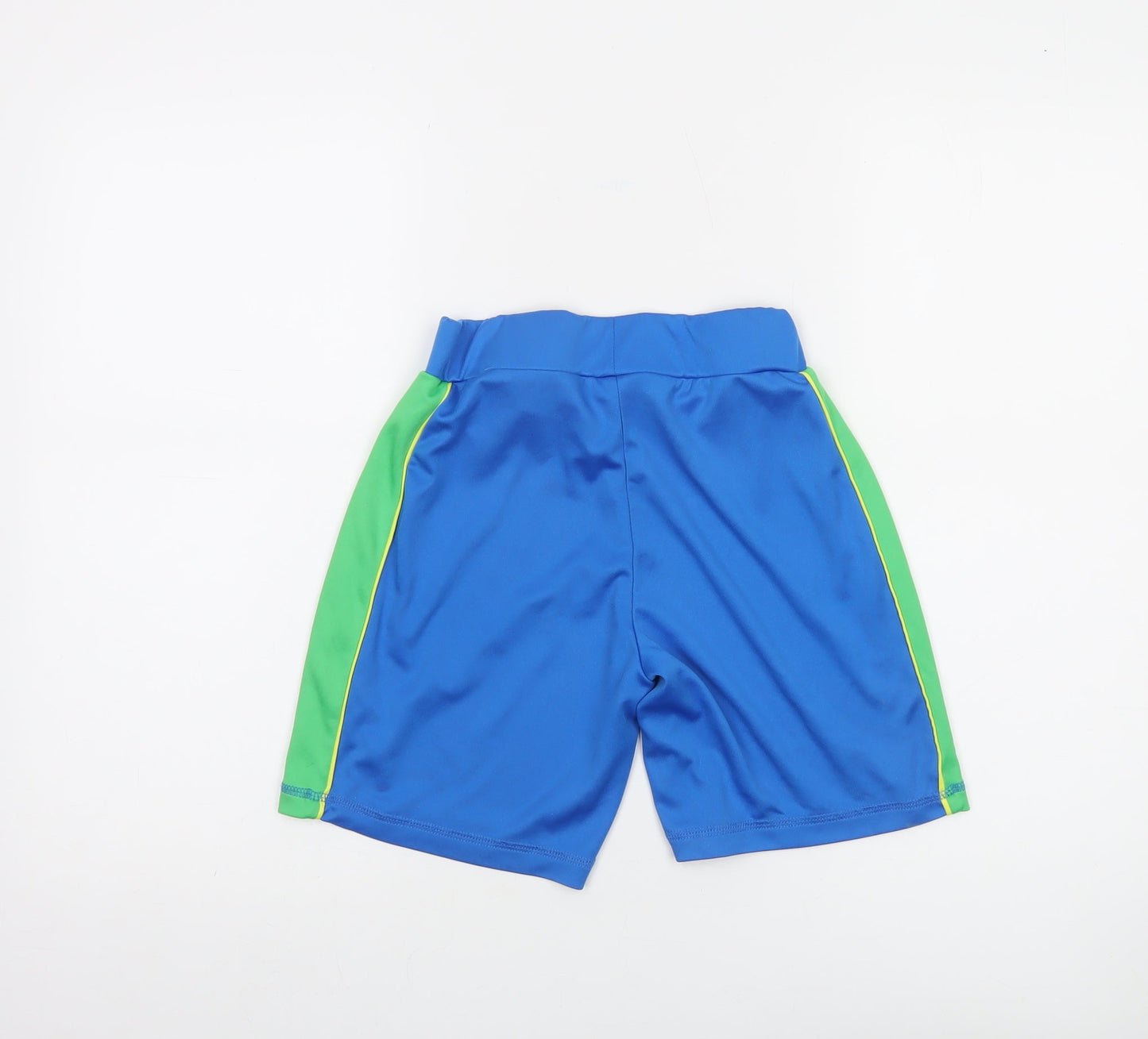 Dunnes Stores Boys Blue Green Brasil Athletic Shorts 26in Waist Polyester